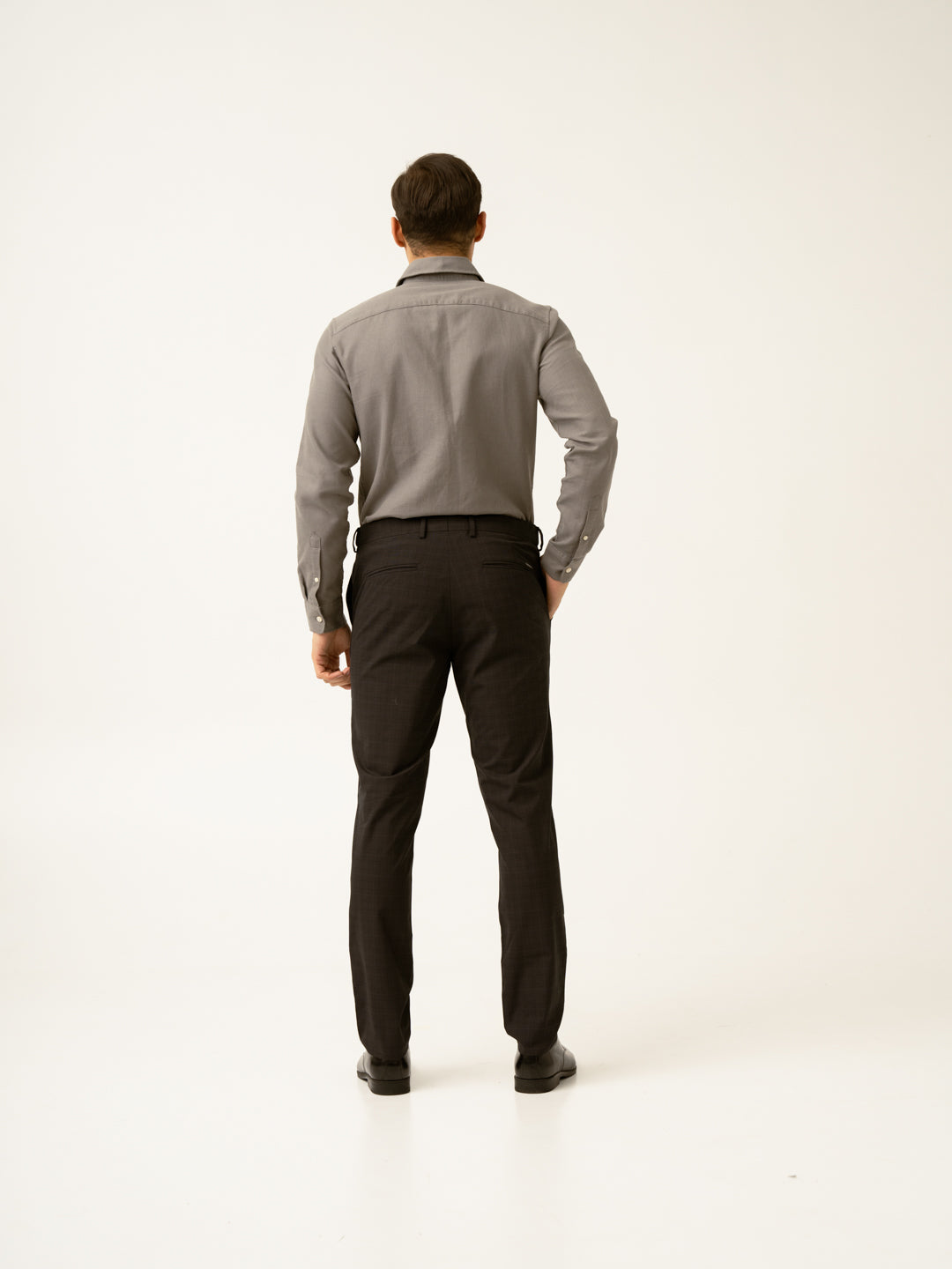 Submarine Black Checks Formal Pants