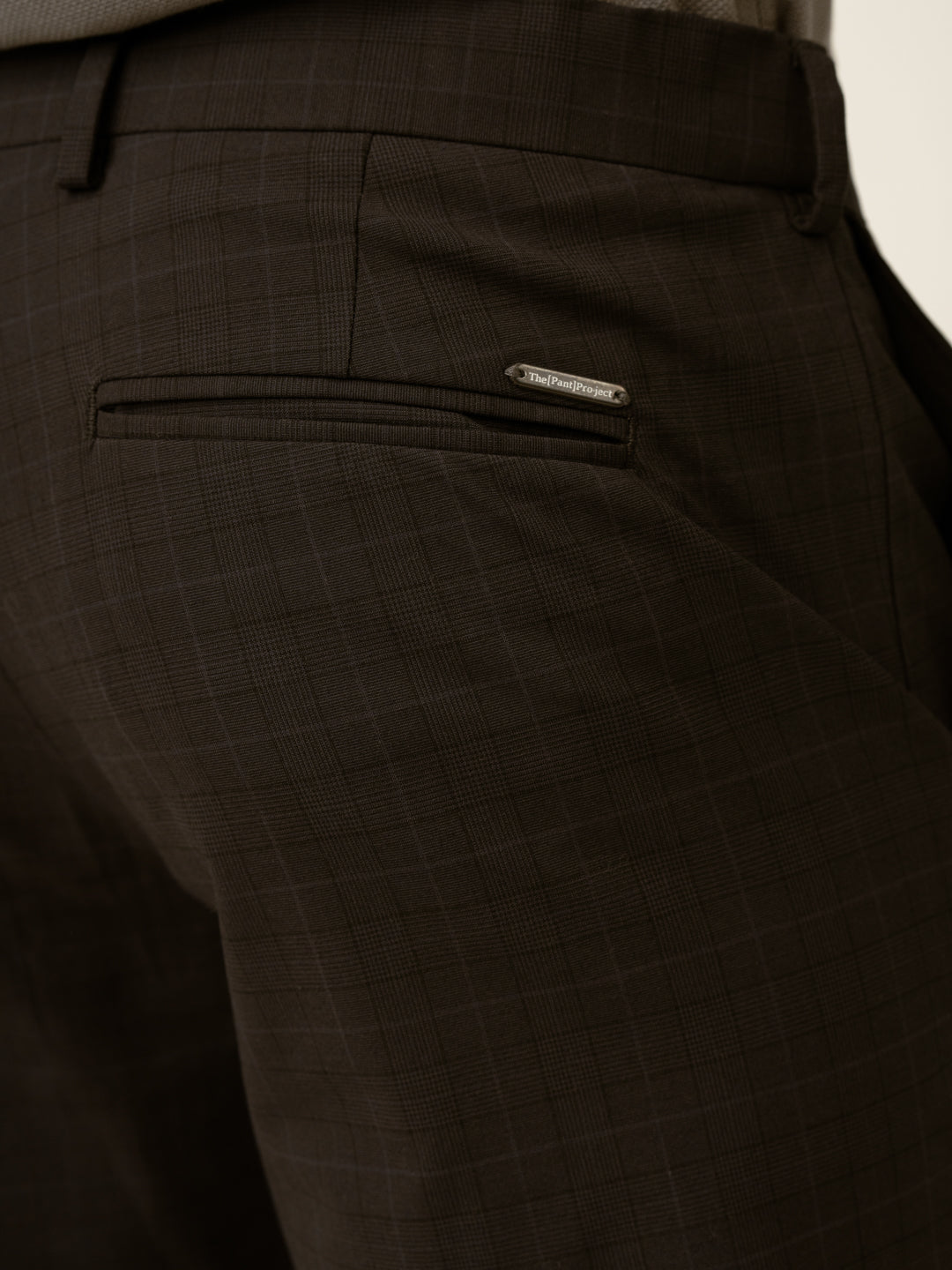 Submarine Black Checks Formal Pants