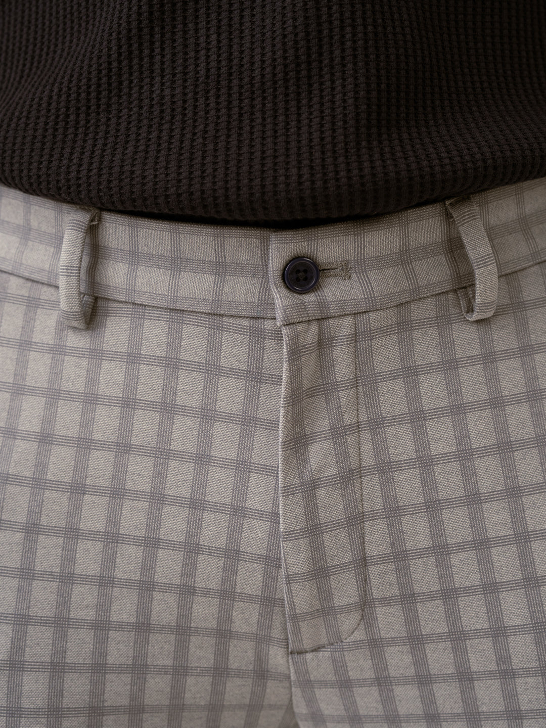 Crane Grey Window Checks Power-Stretch Pants