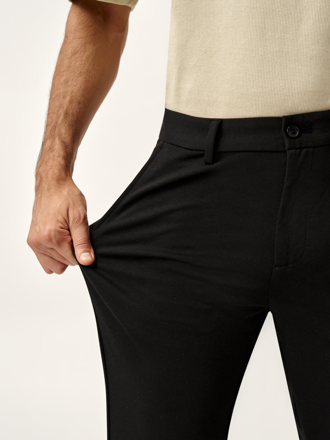 Bangalore Black Plus Size Power-Stretch Pants