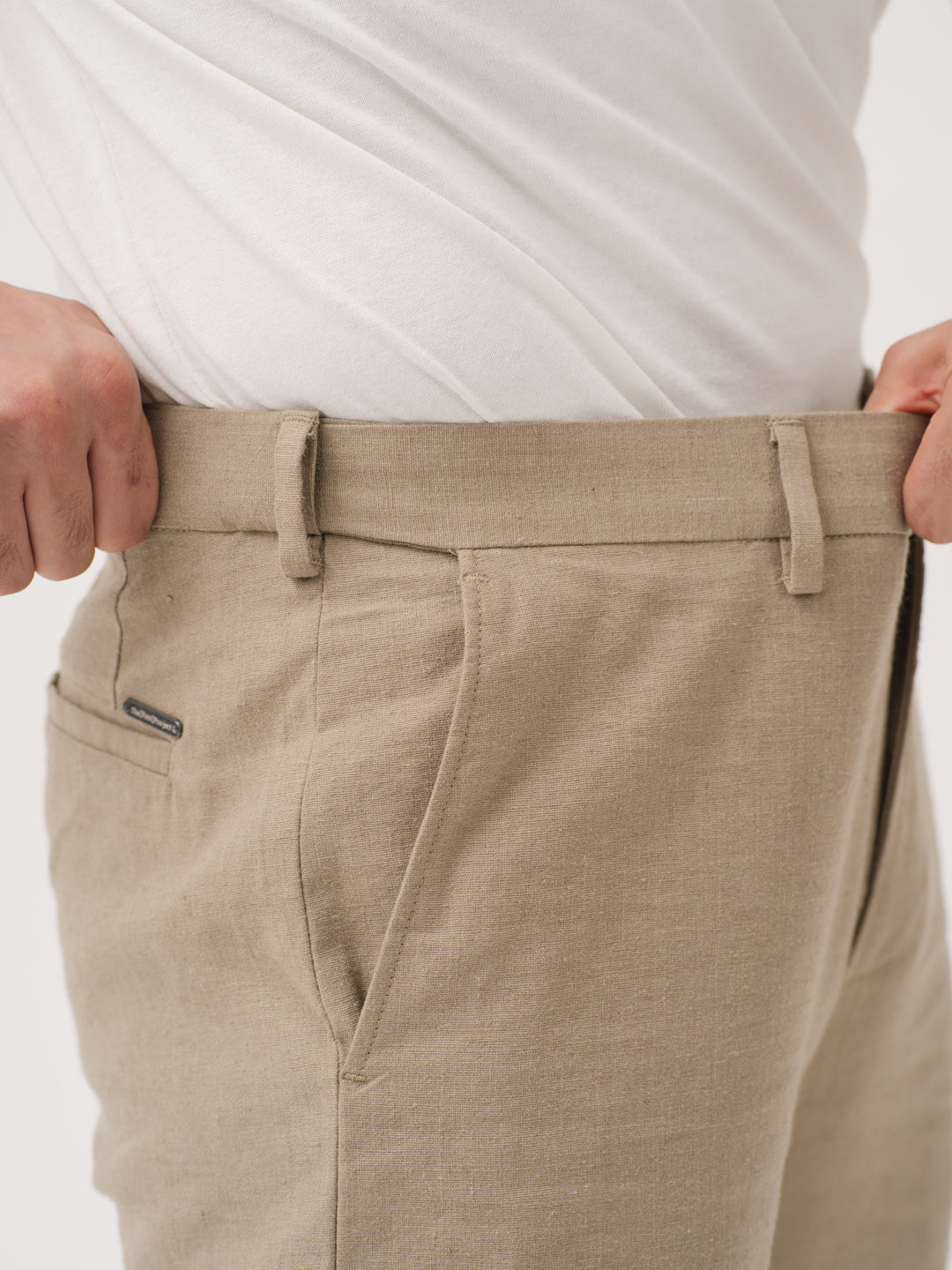Hushfield Khaki Linen Sorona Pants