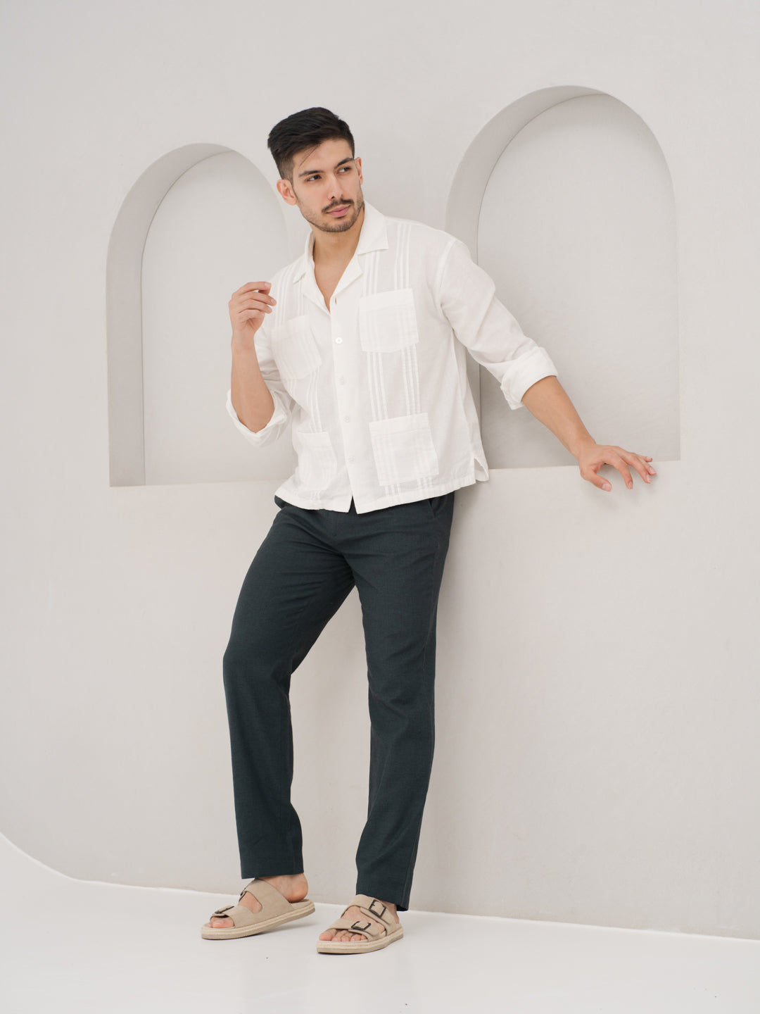 Everen Green 100% Linen Pants