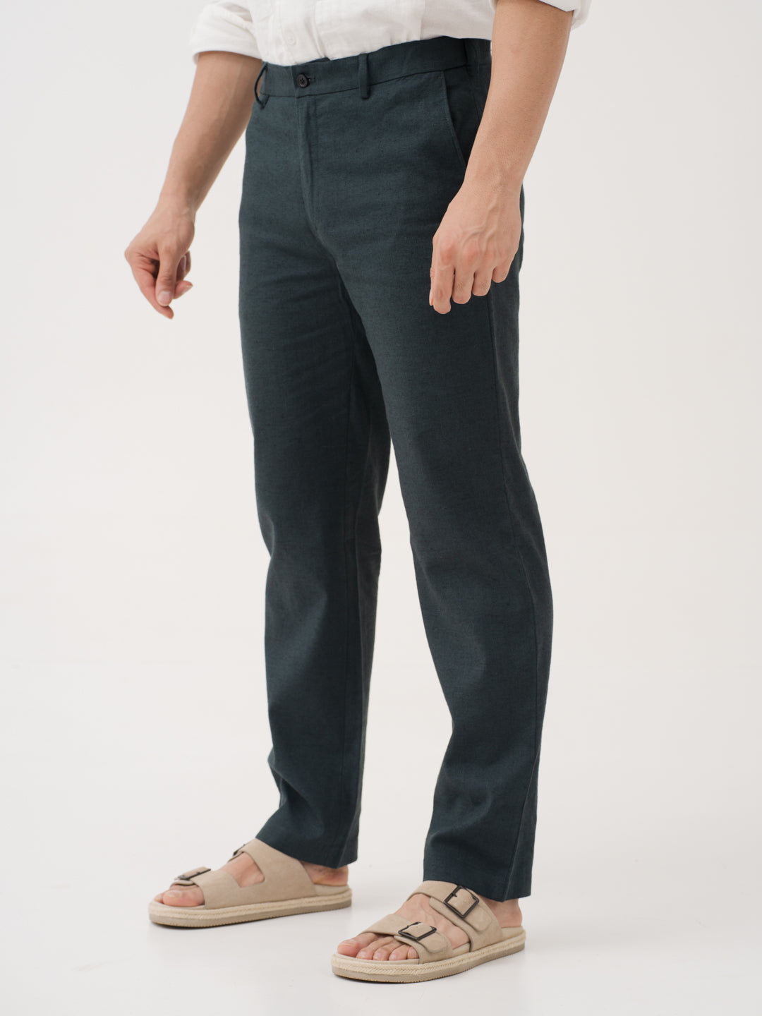 Everen Green 100% Linen Pants