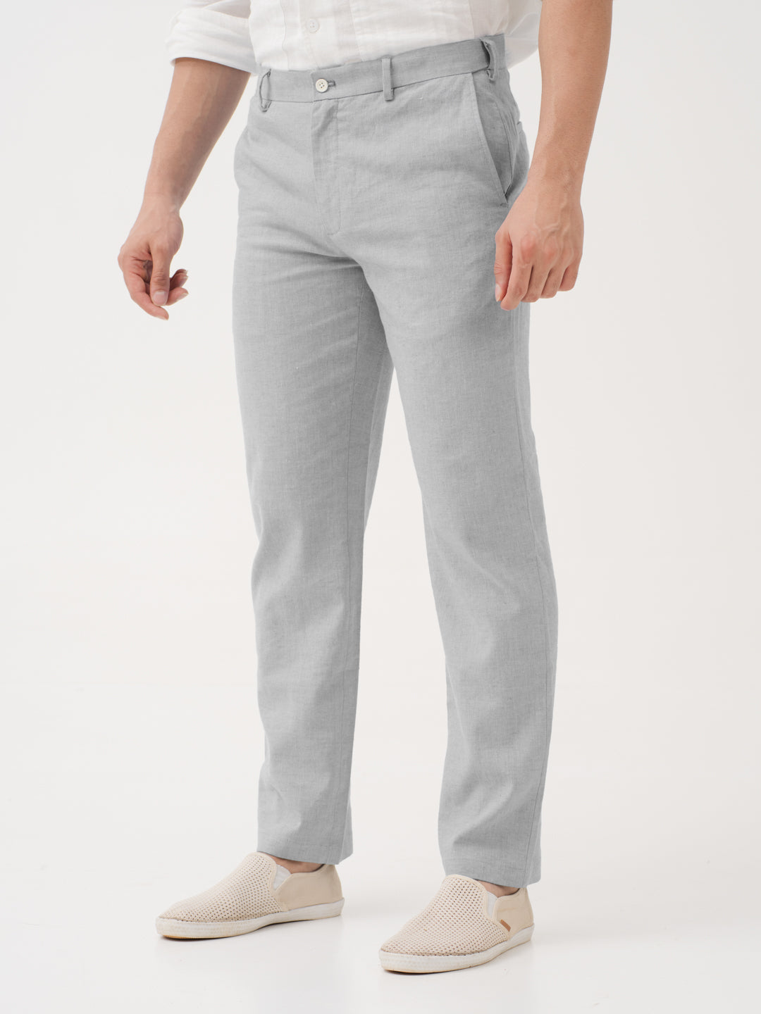 Froselle Grey Linen Sorona Pants