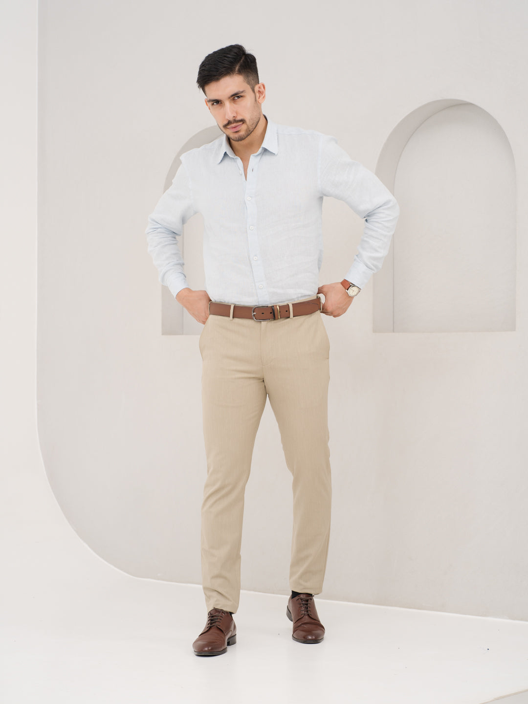 Maverick Khaki Twill Luxury Stretch Pants