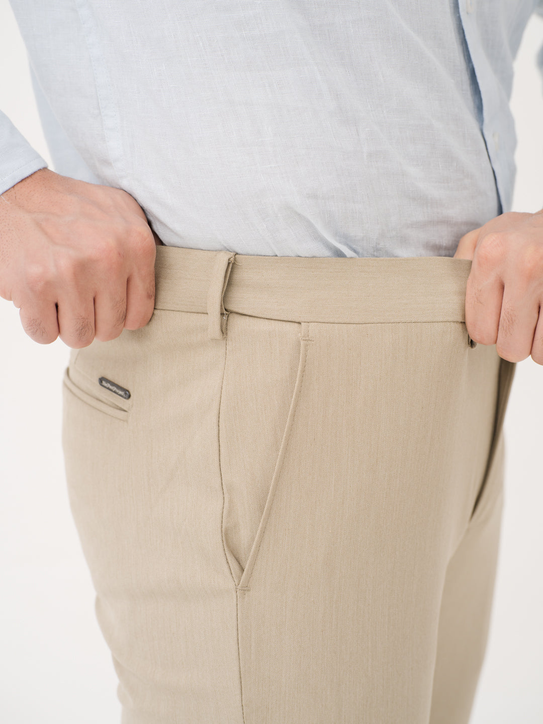 Maverick Khaki Twill Luxury Stretch Pants