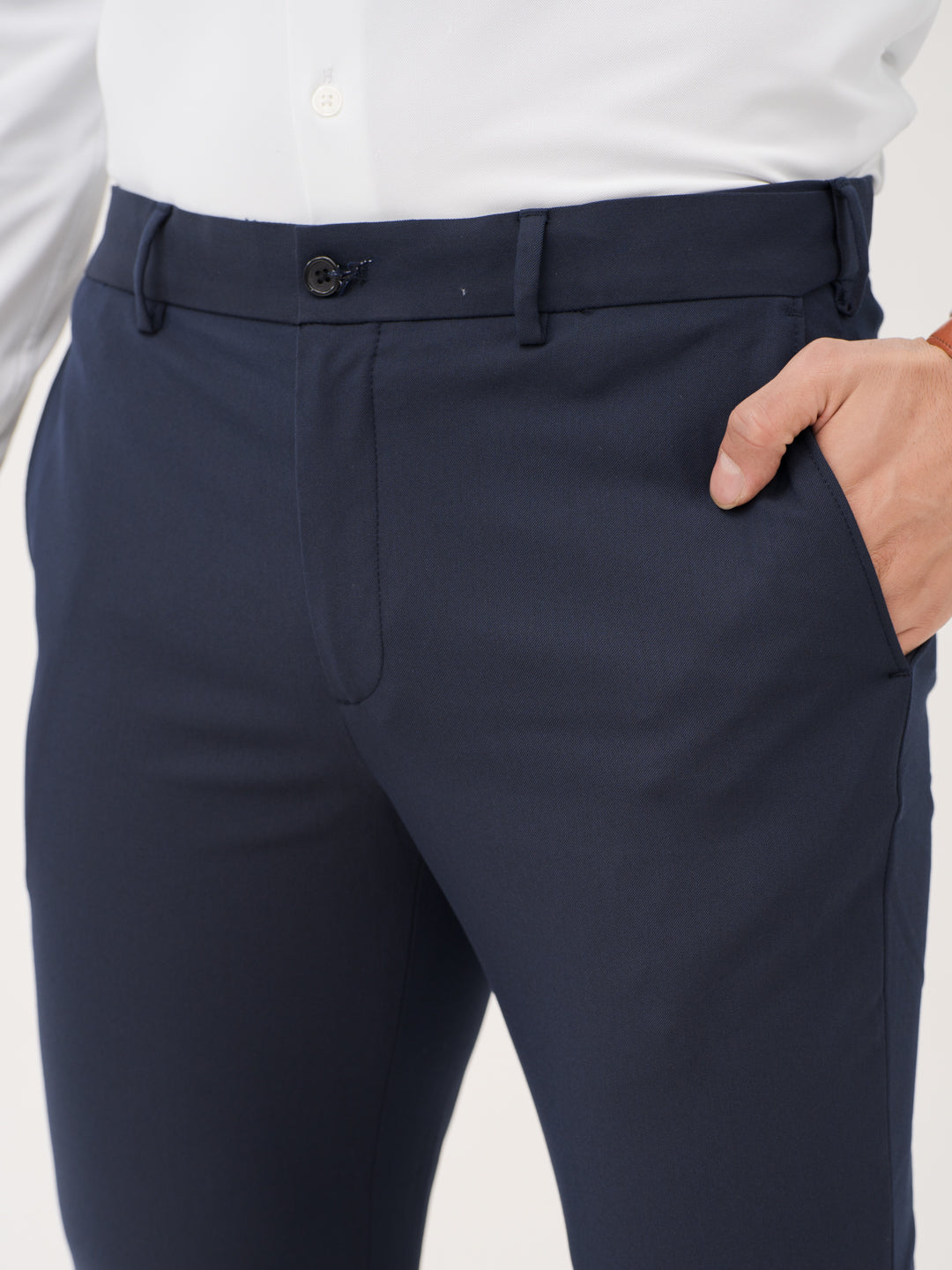 Cyber Navy Twill Luxury Stretch Pants