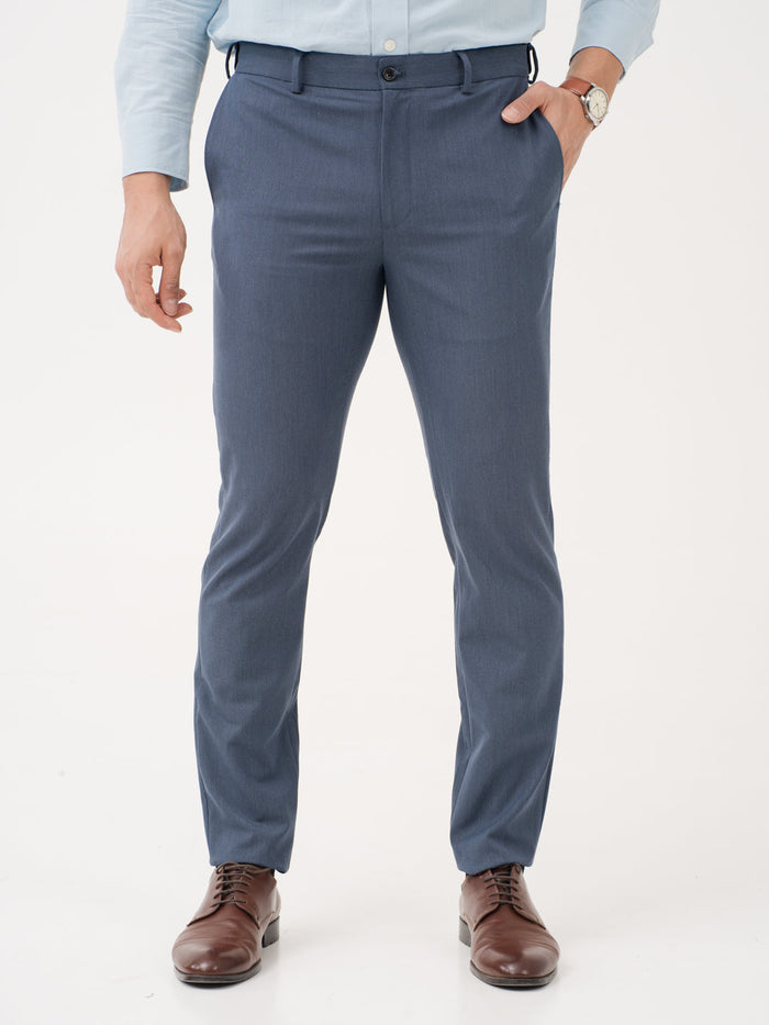 Canyon Blue Twill Luxury Stretch Pants