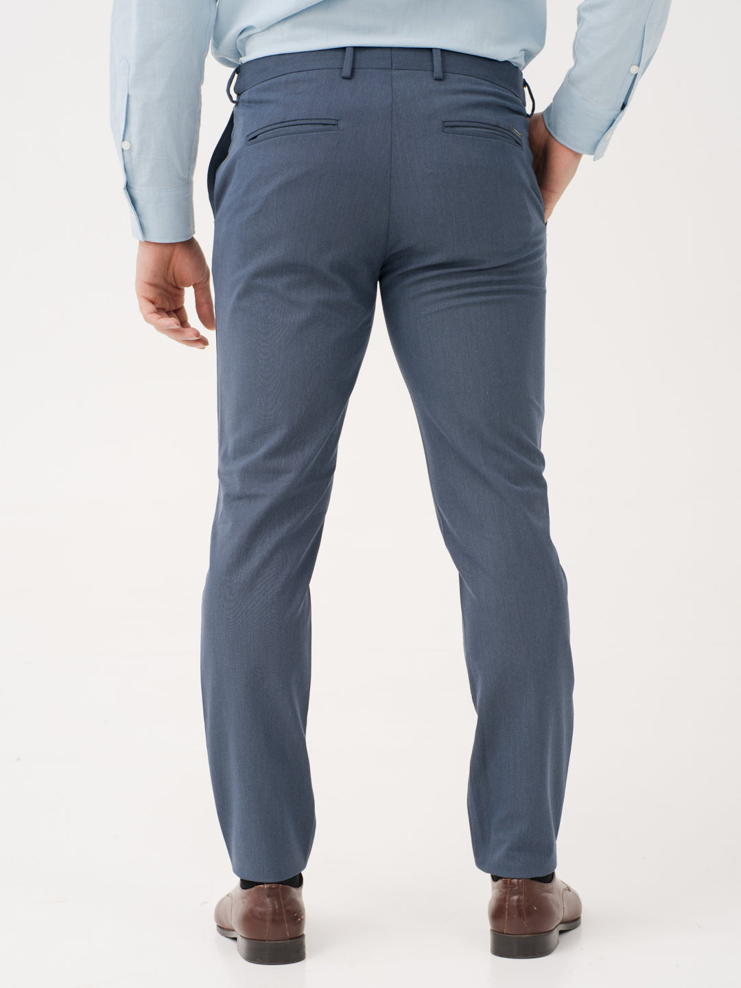 Canyon Blue Twill Luxury Stretch Pants