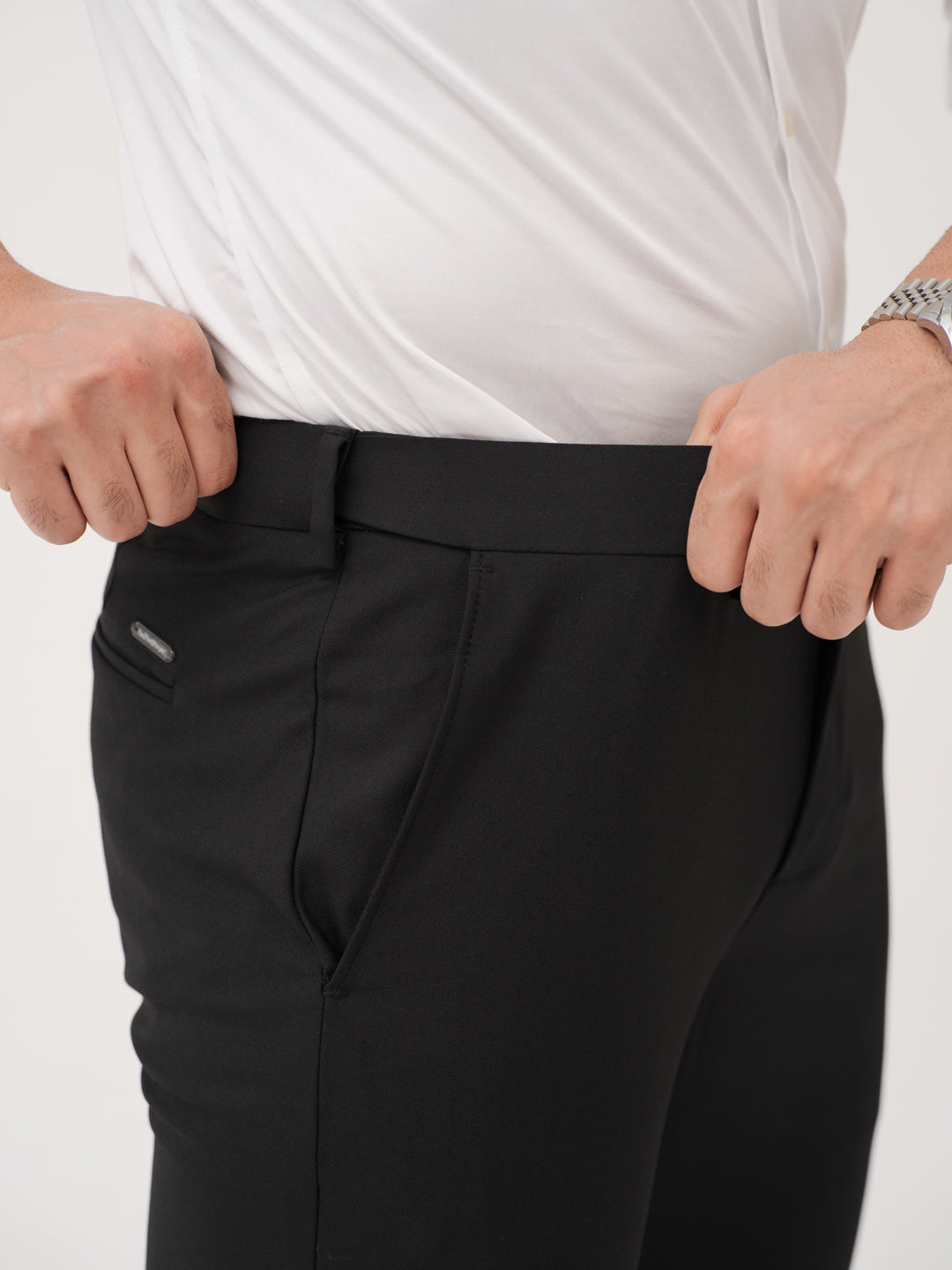 Inferno Black Twill Luxury Stretch Pants