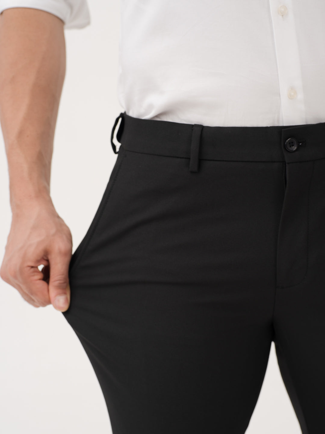 Inferno Black Twill Luxury Stretch Pants