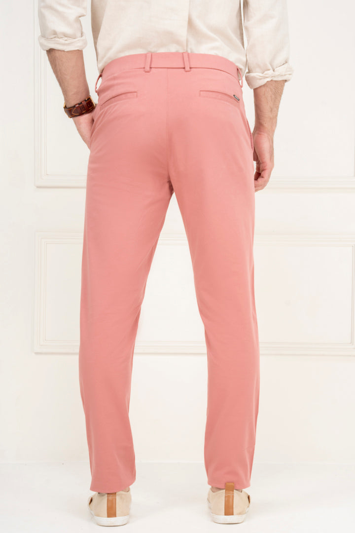 Dive Pink Slim Fit Stretch Chinos