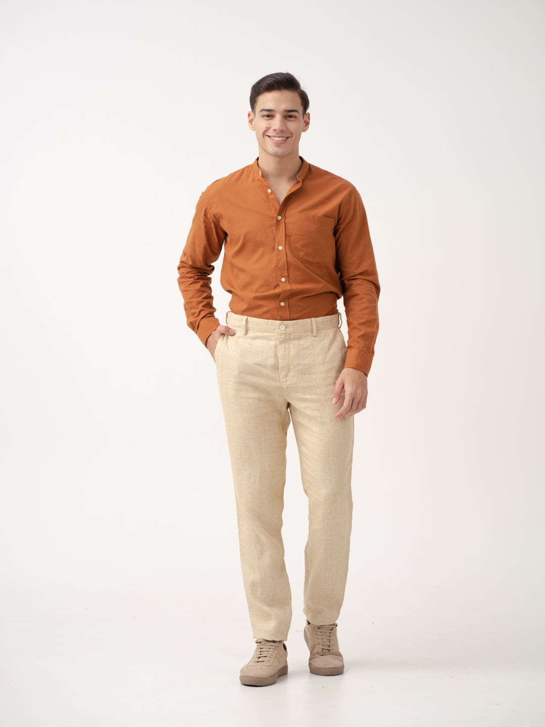 Salted Caramel 100% Linen Pants
