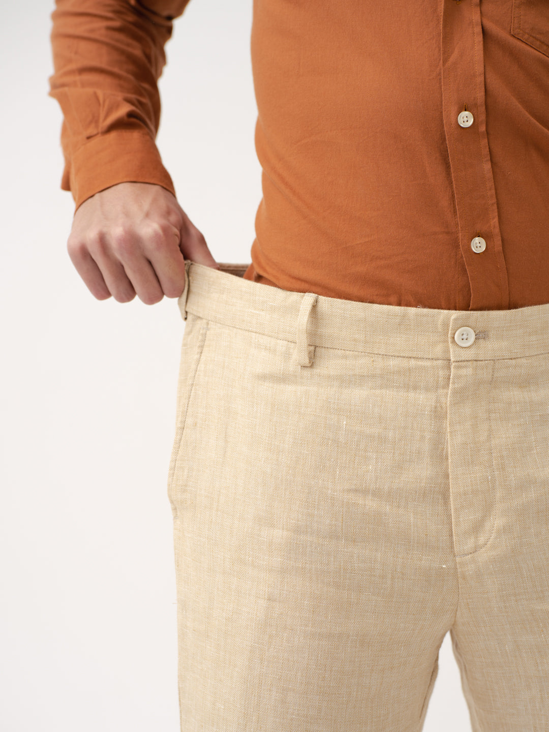 Salted Caramel 100% Linen Pants