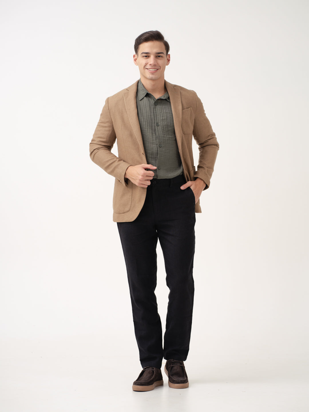 Rich Black 100% Linen Pants