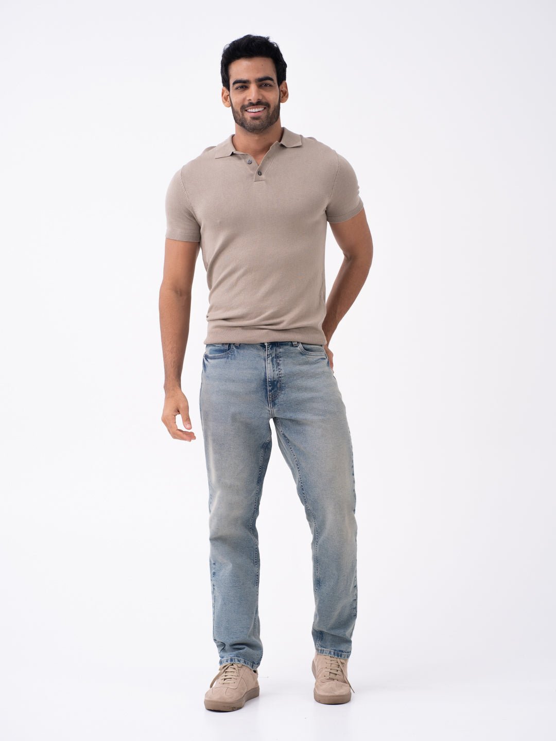 Burnt Vintage Blue Relaxed Fit Jeans