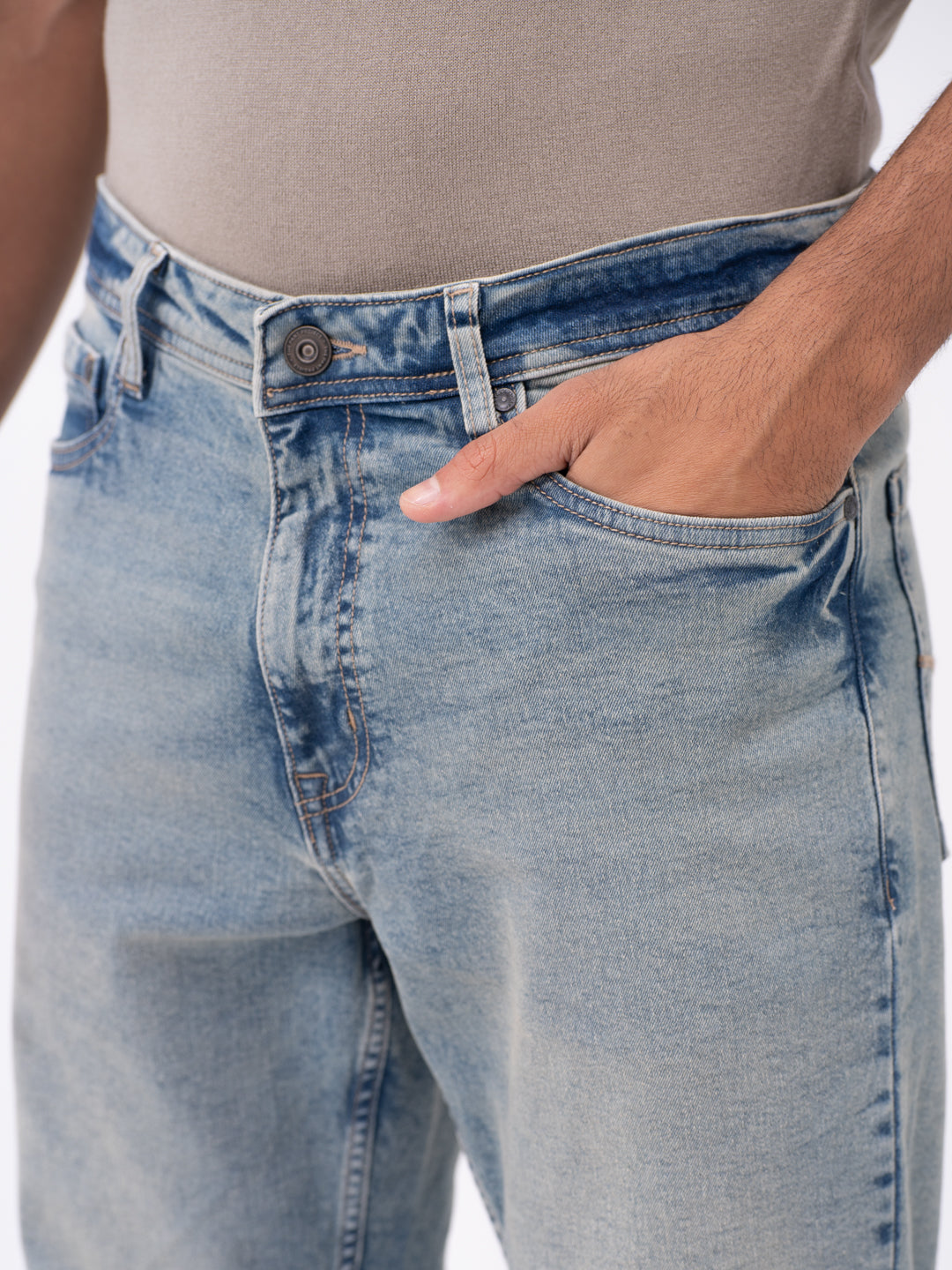 Burnt Vintage Blue Relaxed Fit Jeans
