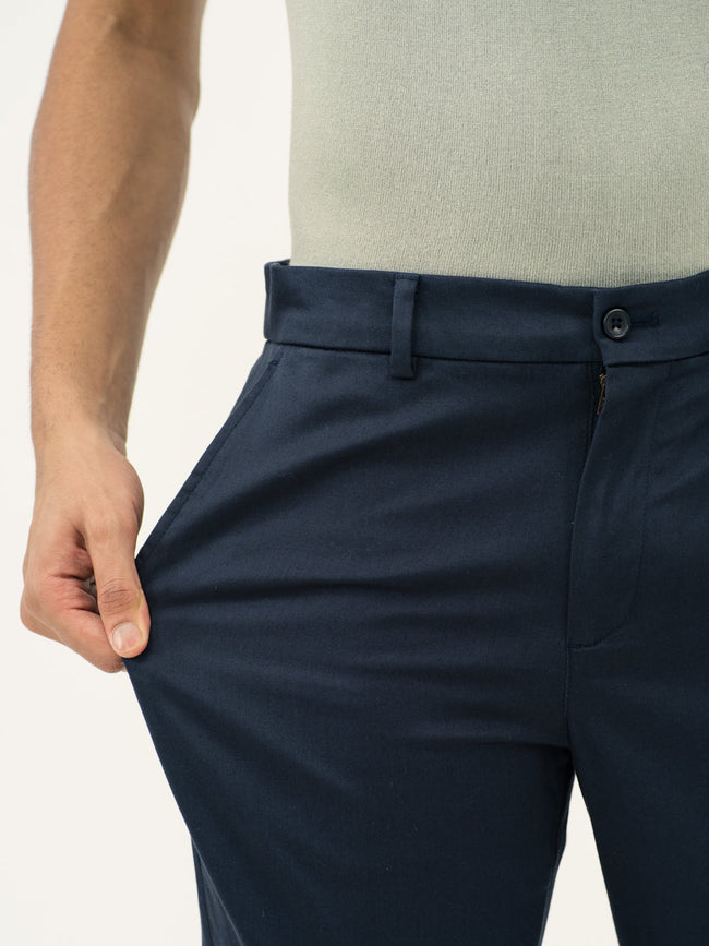 Hydrohalt Navy Slim Fit Stretch Chinos