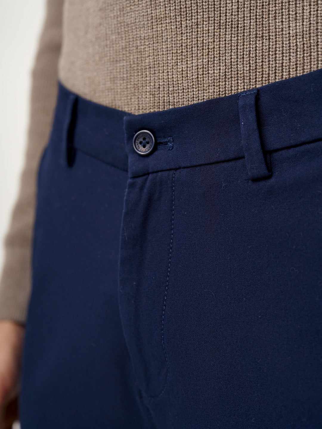 Classic Navy Stretch Chinos