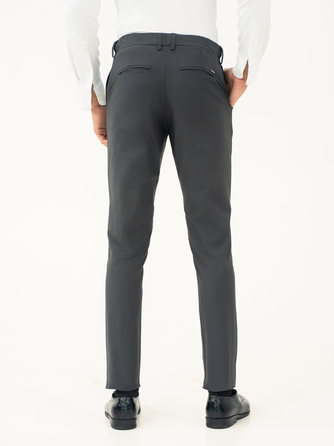 Dark Grey Stretch Formal Pants