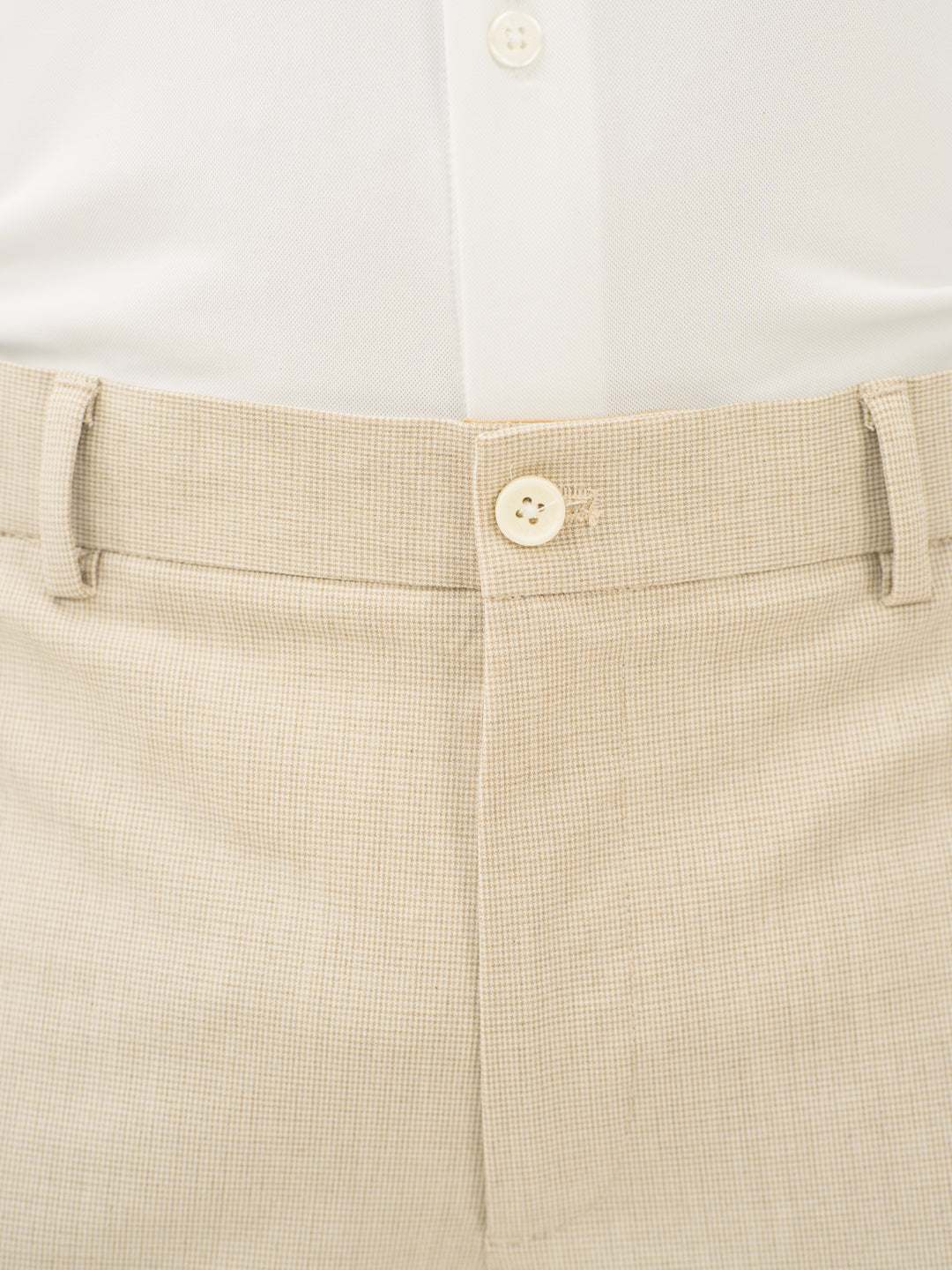 Stone Khaki Houndstooth Pants
