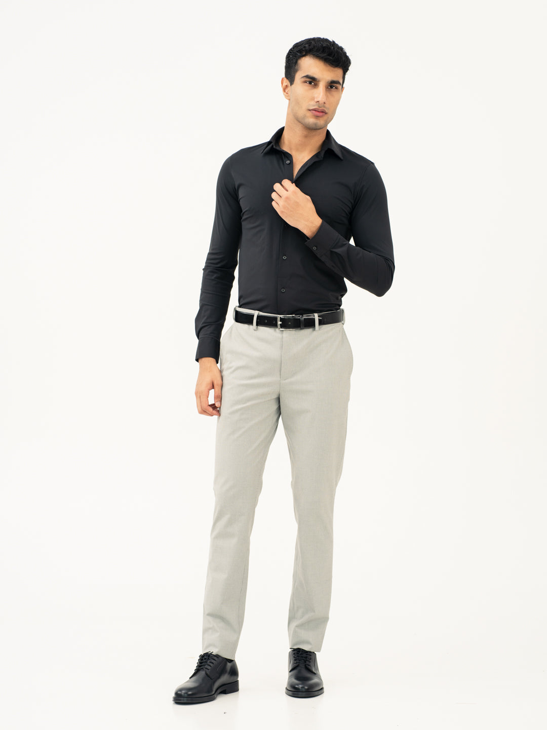 French Grey Houndstooth Pants