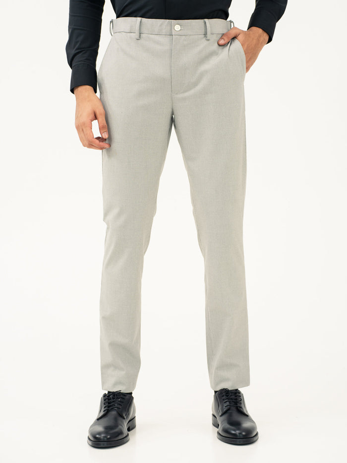 French Grey Houndstooth Pants