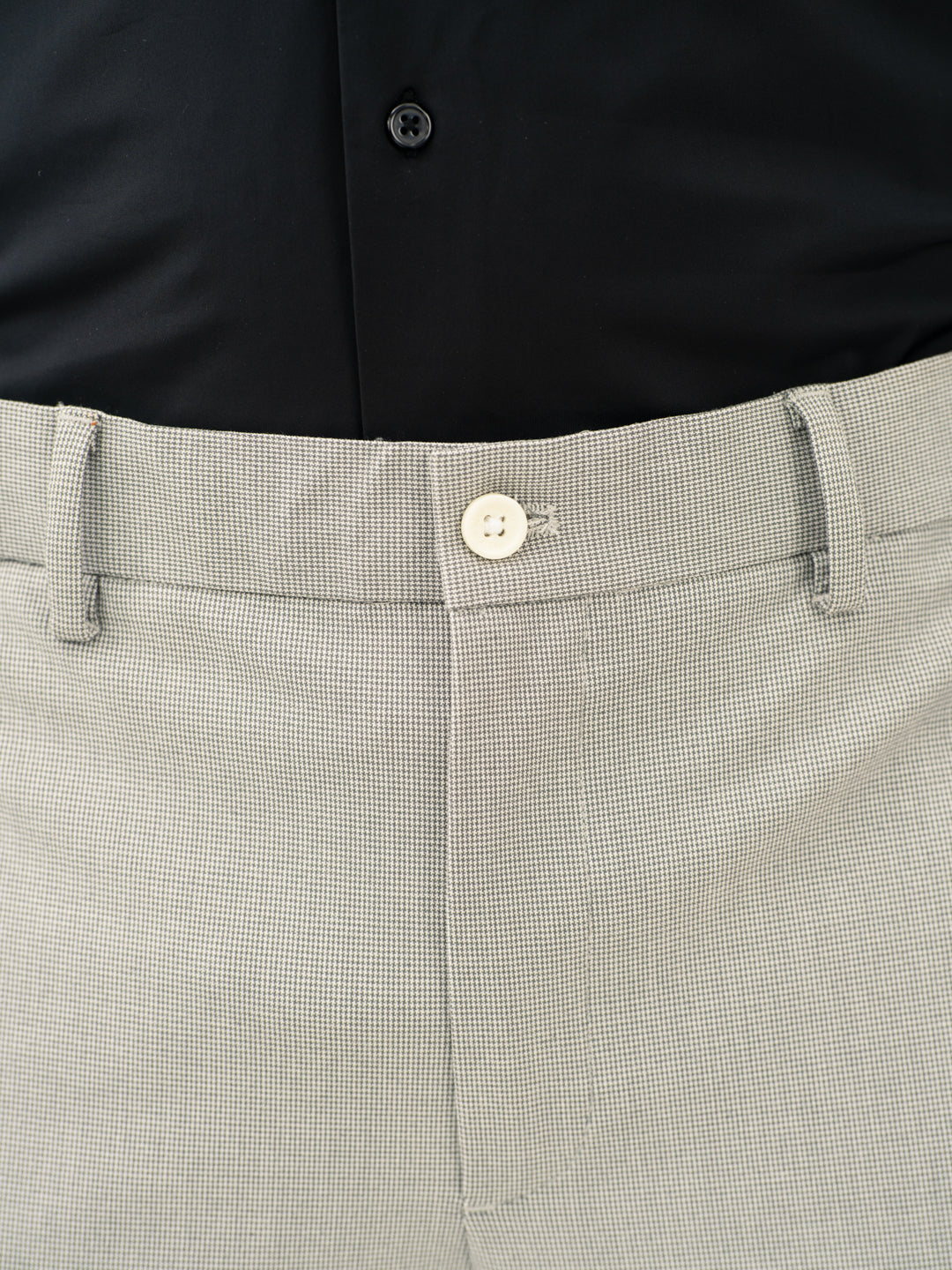 French Grey Houndstooth Pants