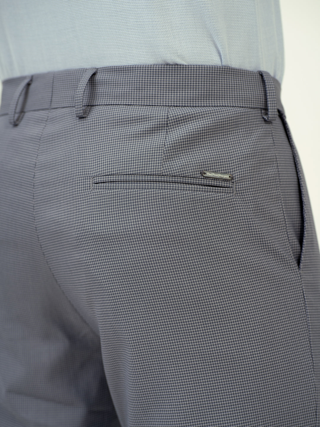 Drift Grey Mini Checks Stretch Formal Pants