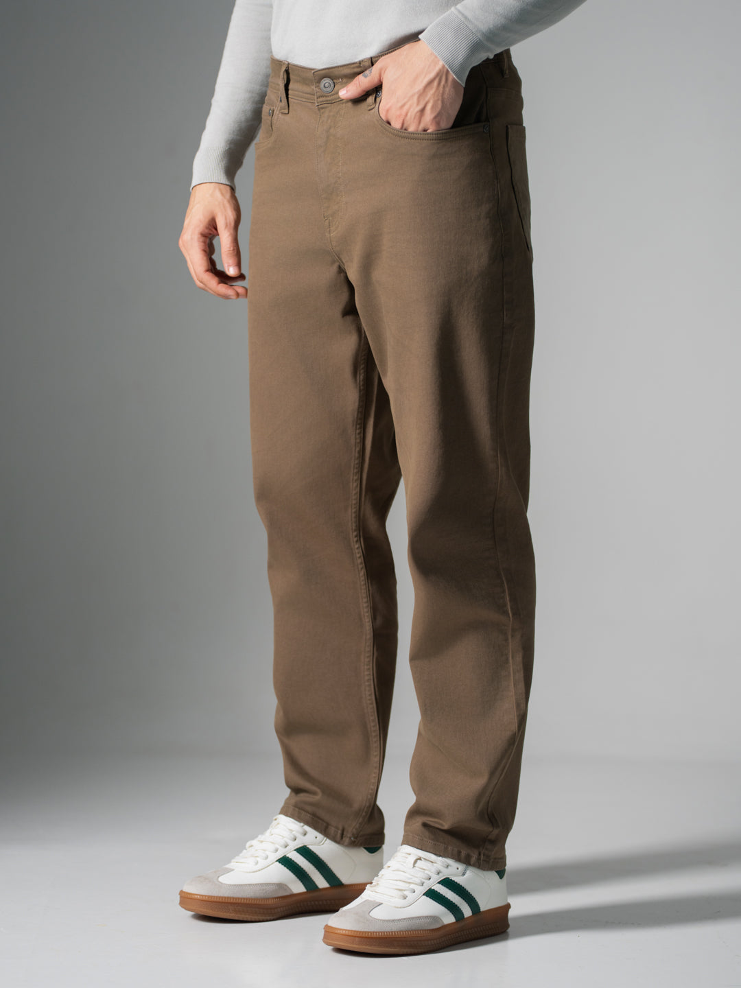 Weathered Olive Relaxed Fit Jeans