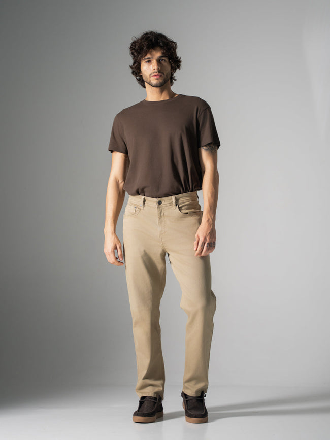 Fossil Beige Relaxed Fit Jeans