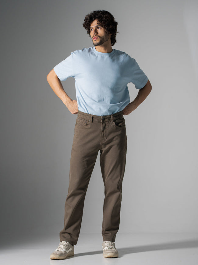 Mossstone Olive Relaxed Fit Jeans