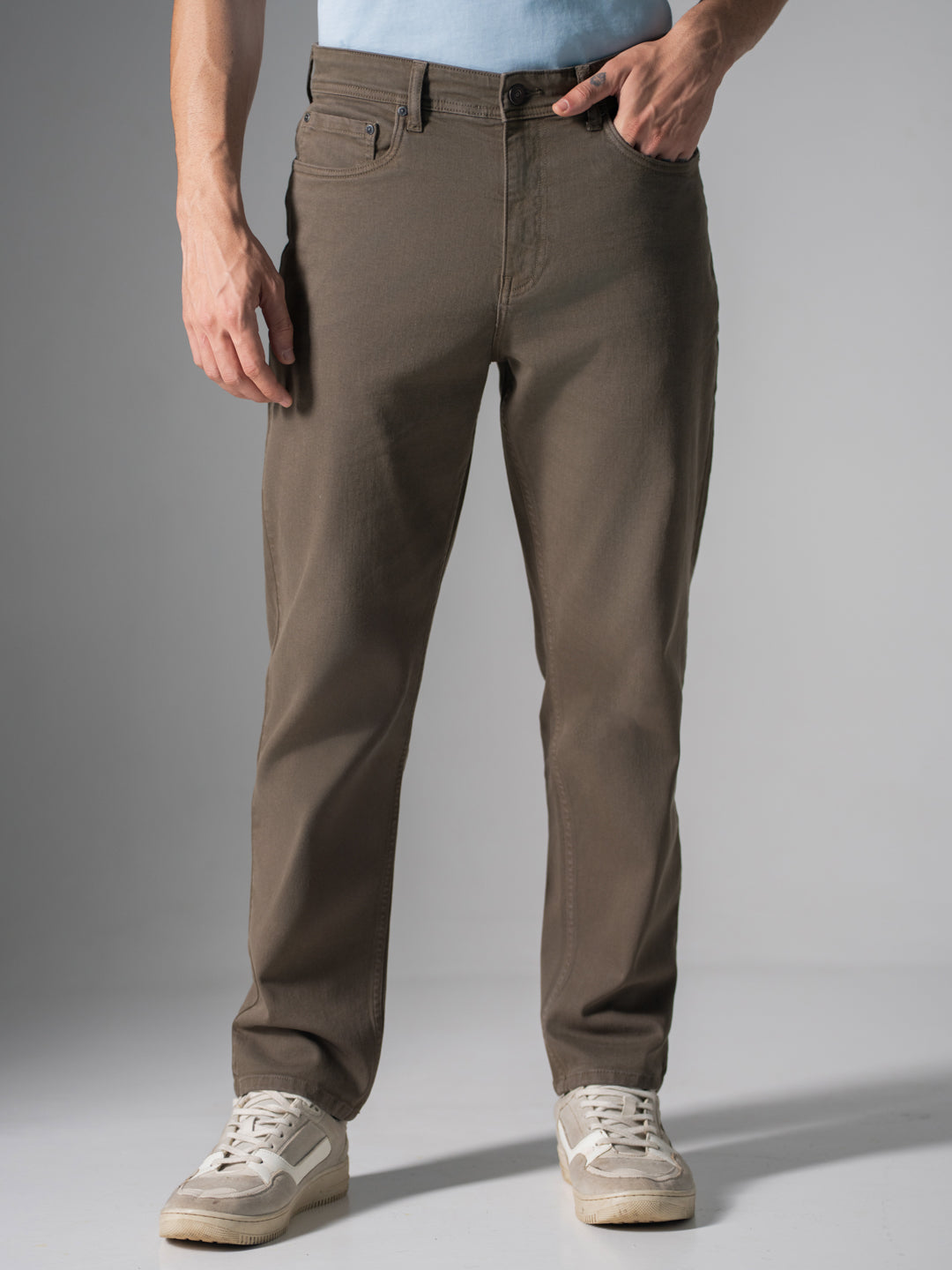 Mossstone Olive Relaxed Fit Jeans