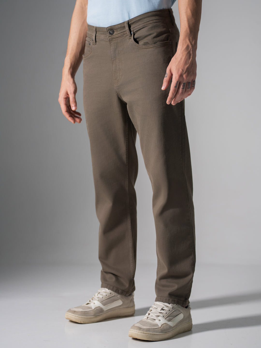 Mossstone Olive Relaxed Fit Jeans