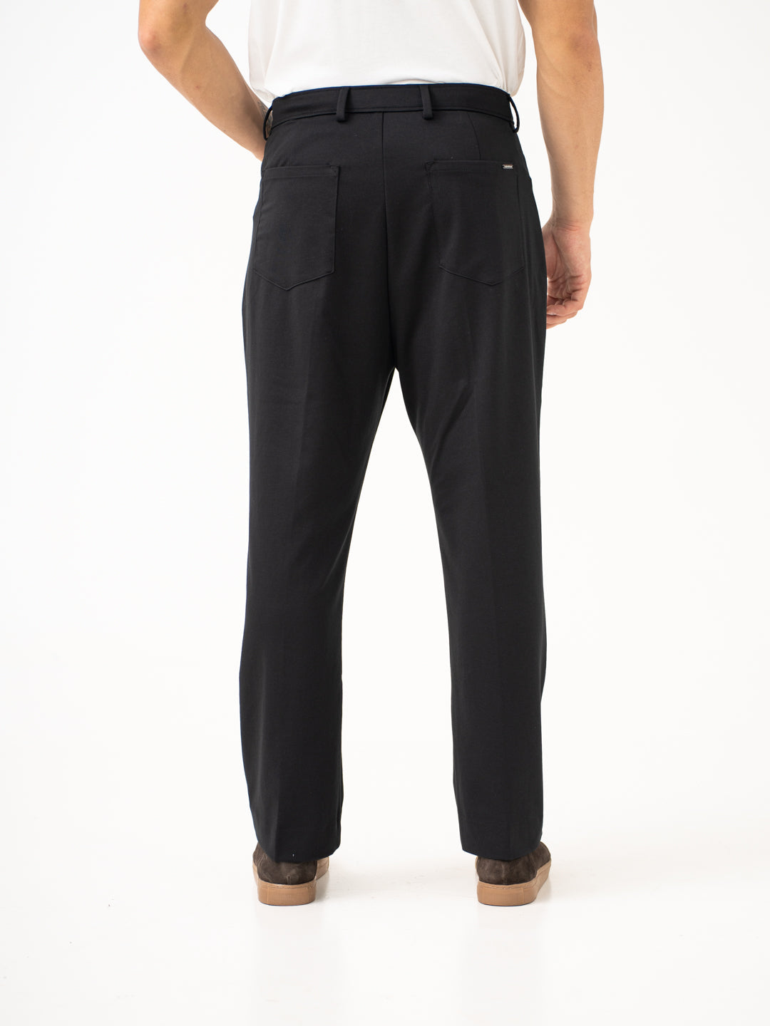 Gothic Black Relaxed Fit Korean Pintuck Pants