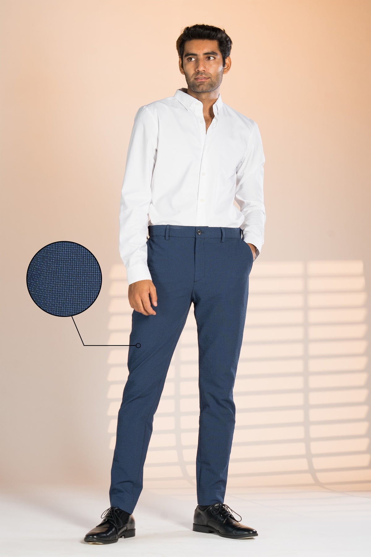 Jodhpur Blue Checks Seersucker Pants