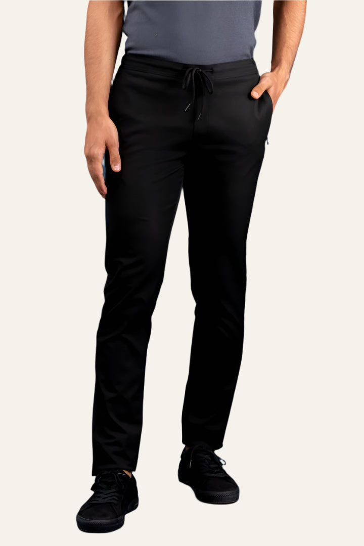 Black All Weather Stretch Joggers