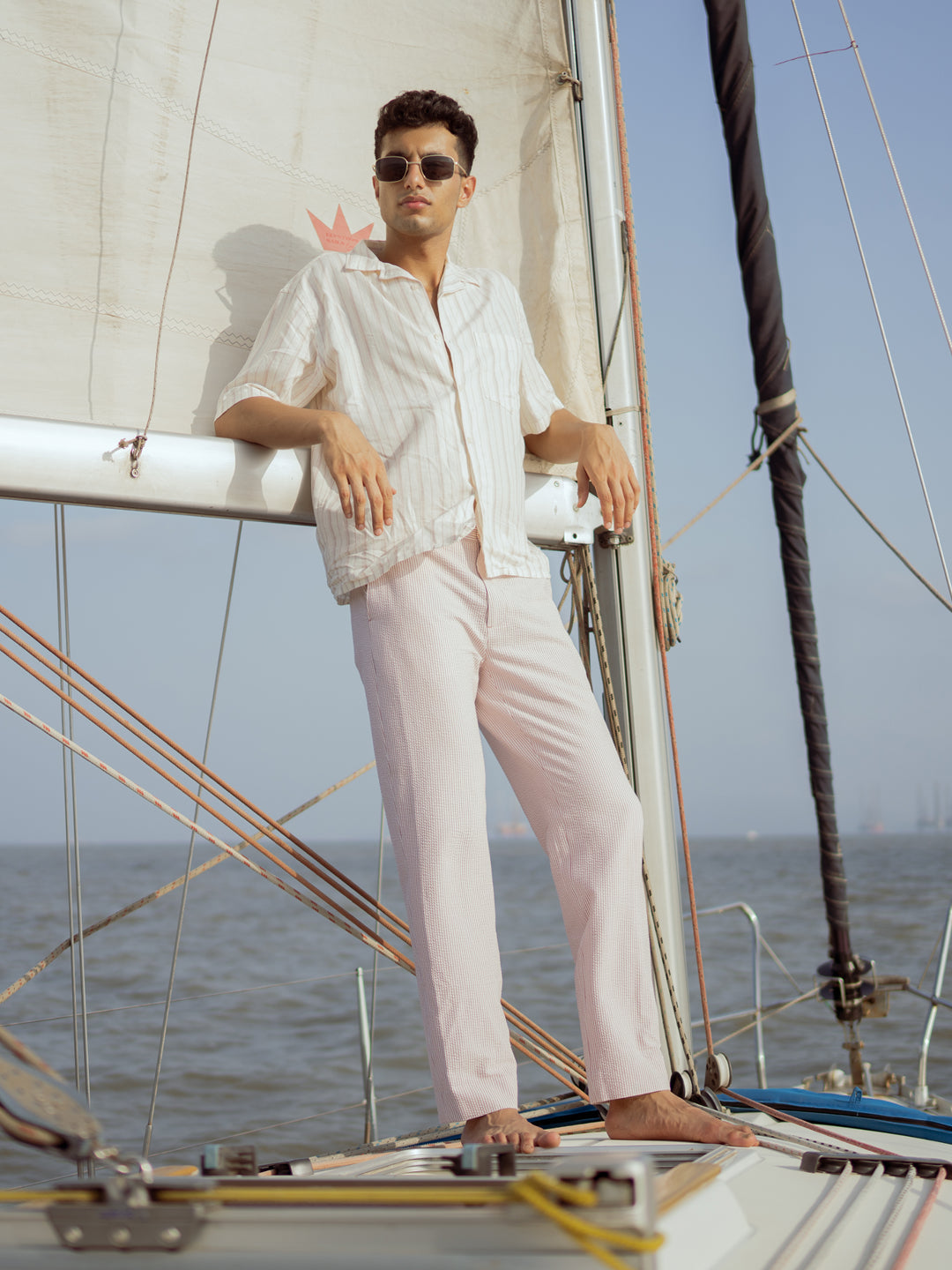 Romeo Rouge Stripes Seersucker Pants