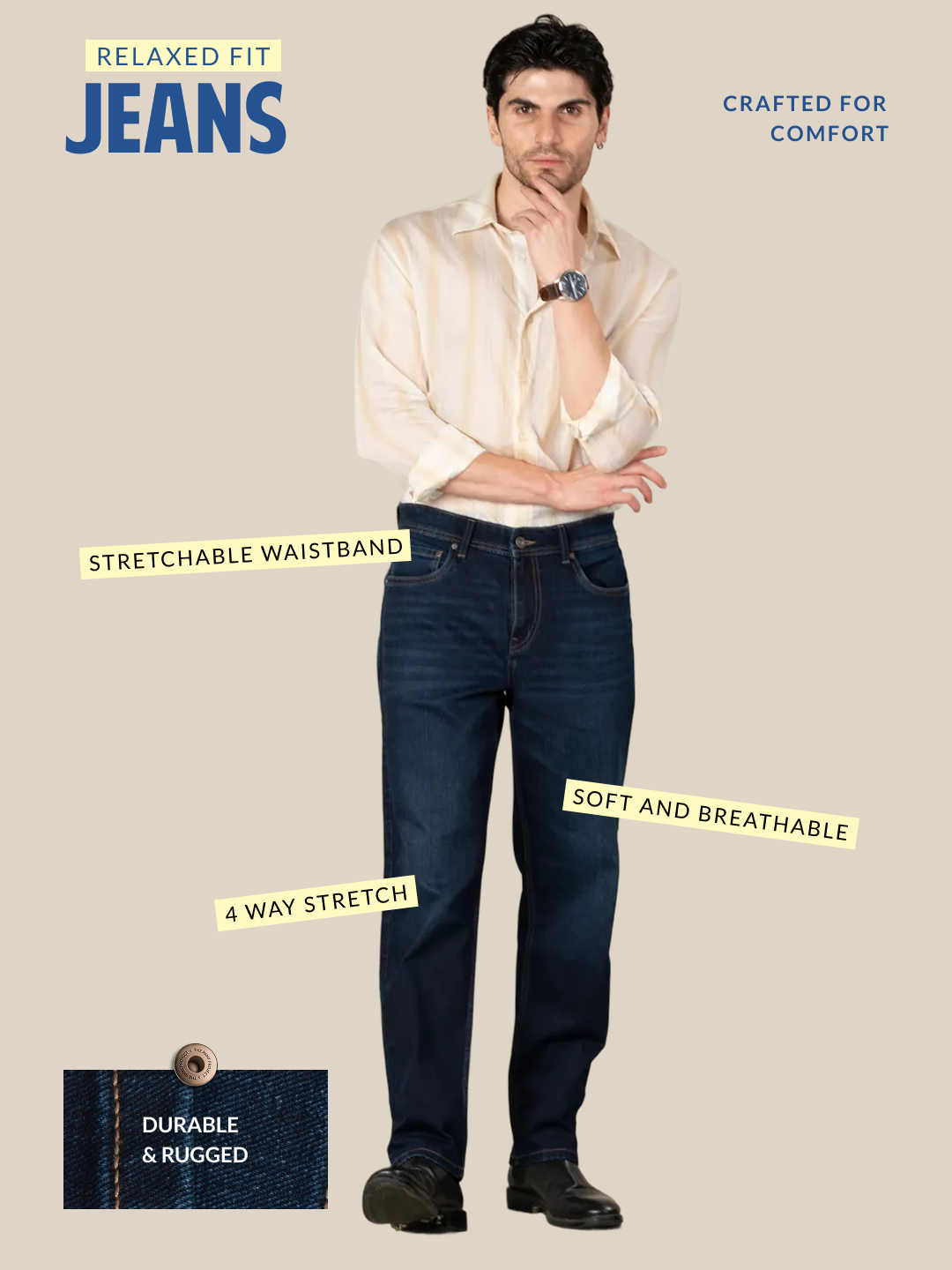 Venice Indigo Relaxed Fit Jeans