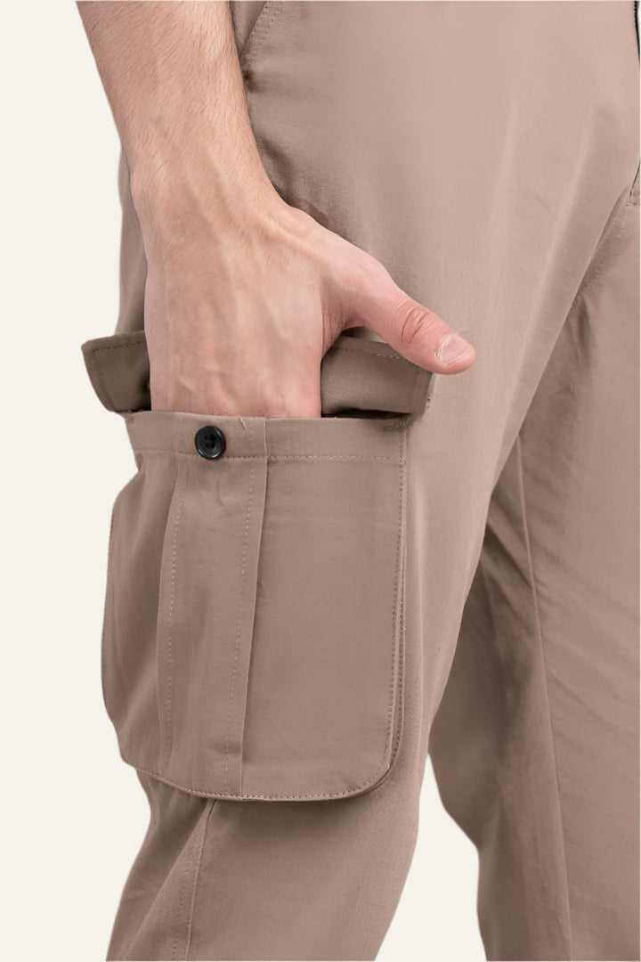 Fawn Khaki Stretch Cargo Pants