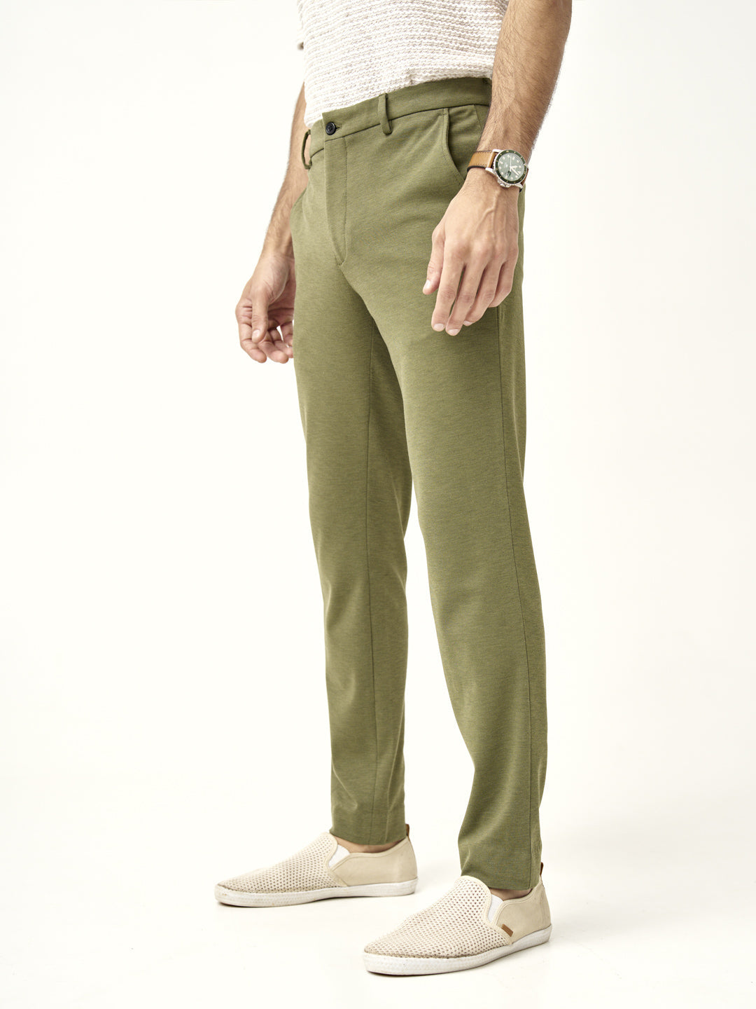 Military Green Power-Stretch Pants