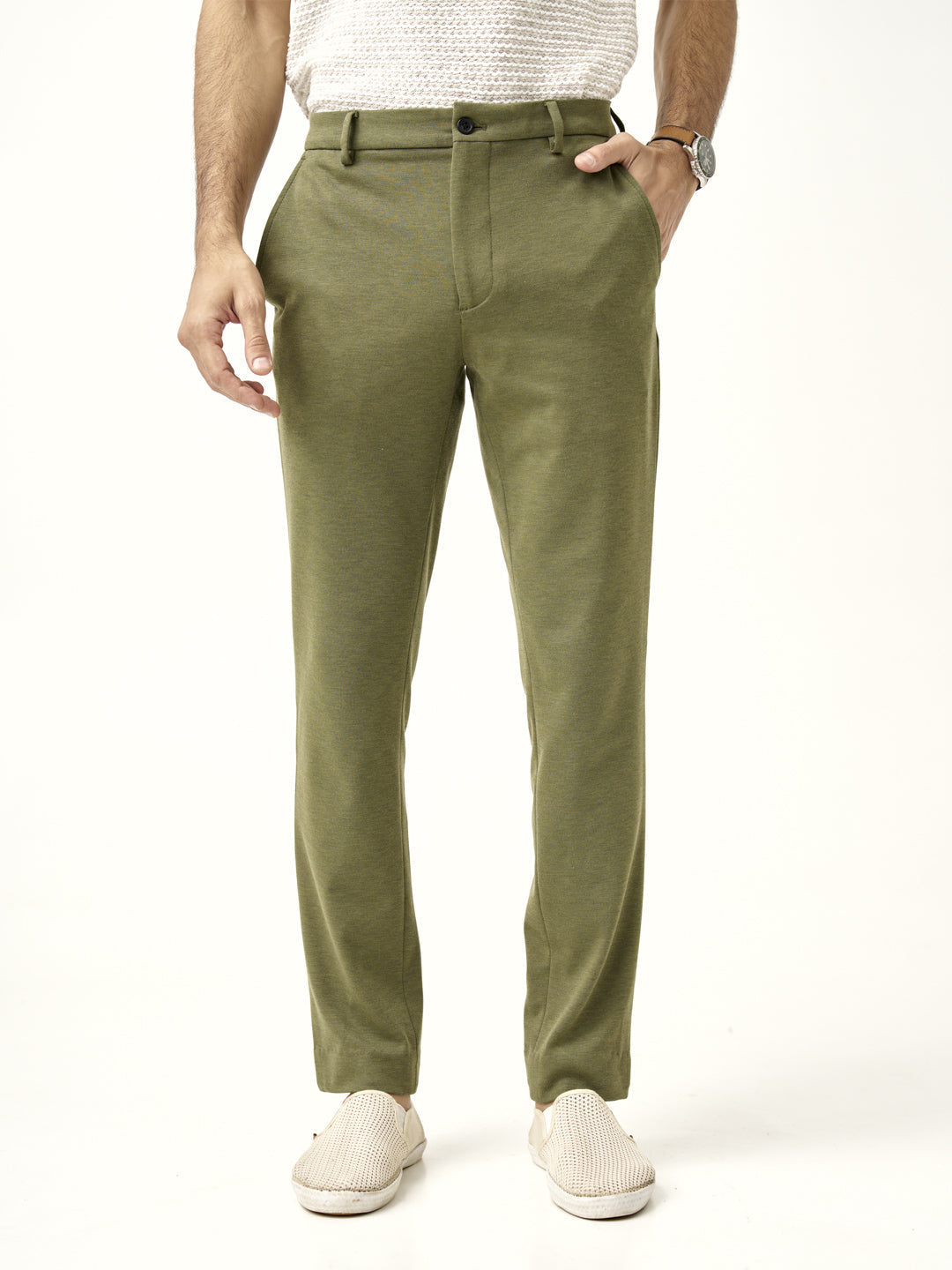 Military Green Power-Stretch Pants