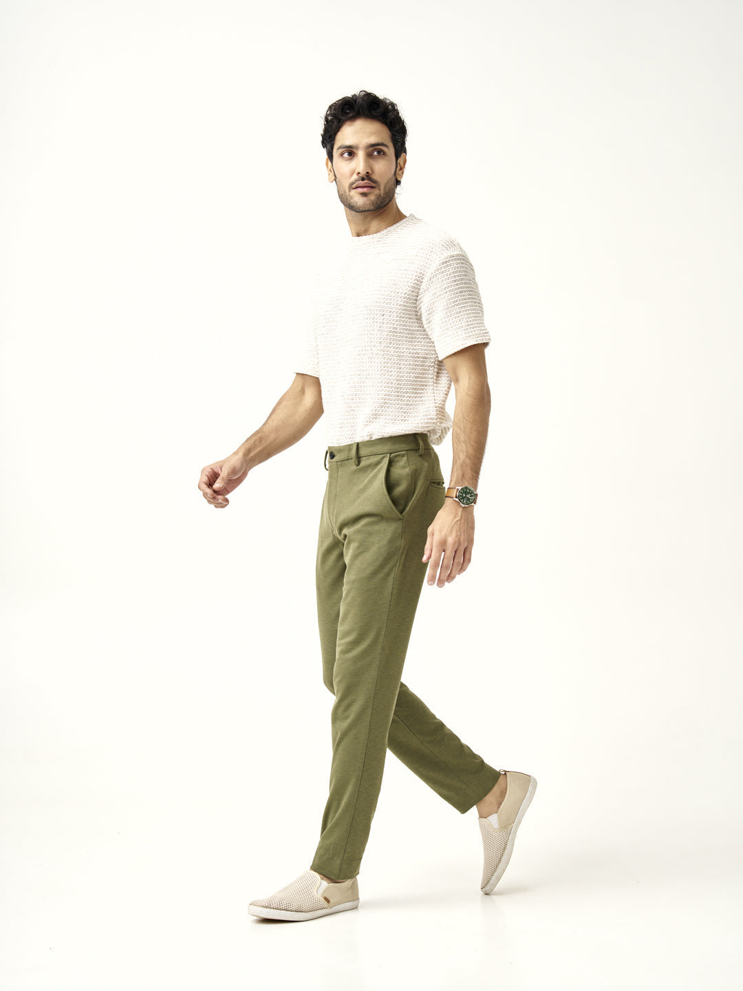 Military Green Power-Stretch Pants